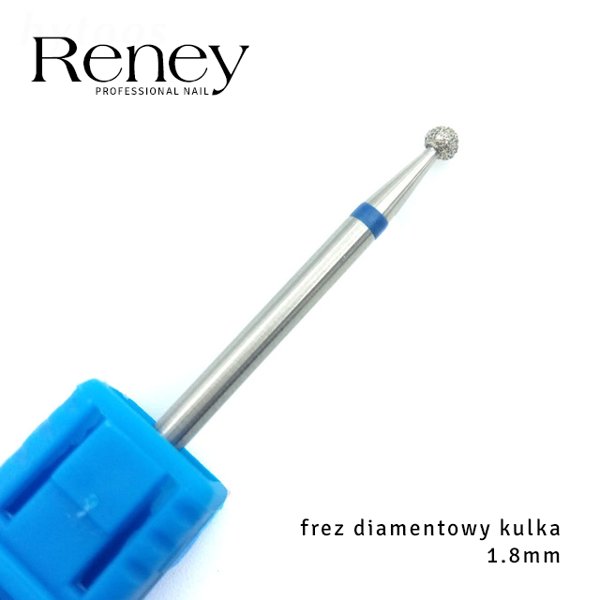 Reney, frez diamentowy kulka, 1,8 mm