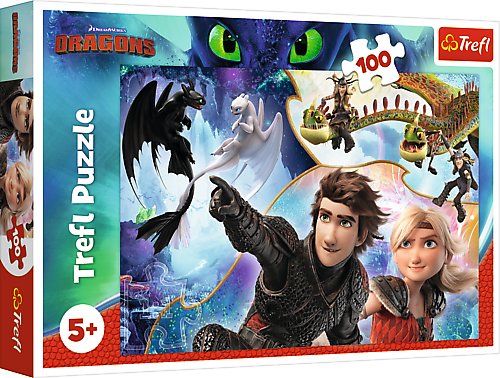 Trefl Puzzle 100el W krainie smoków 16392