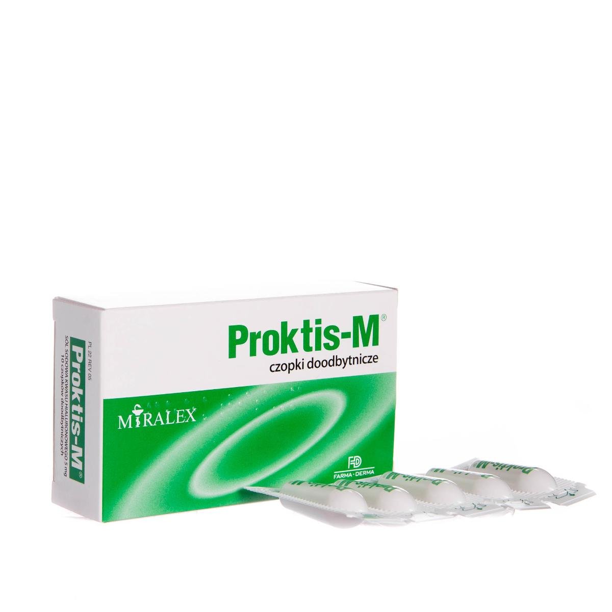 Miralex, Proktis-M, czopki doodbytnicze, 10 czopków