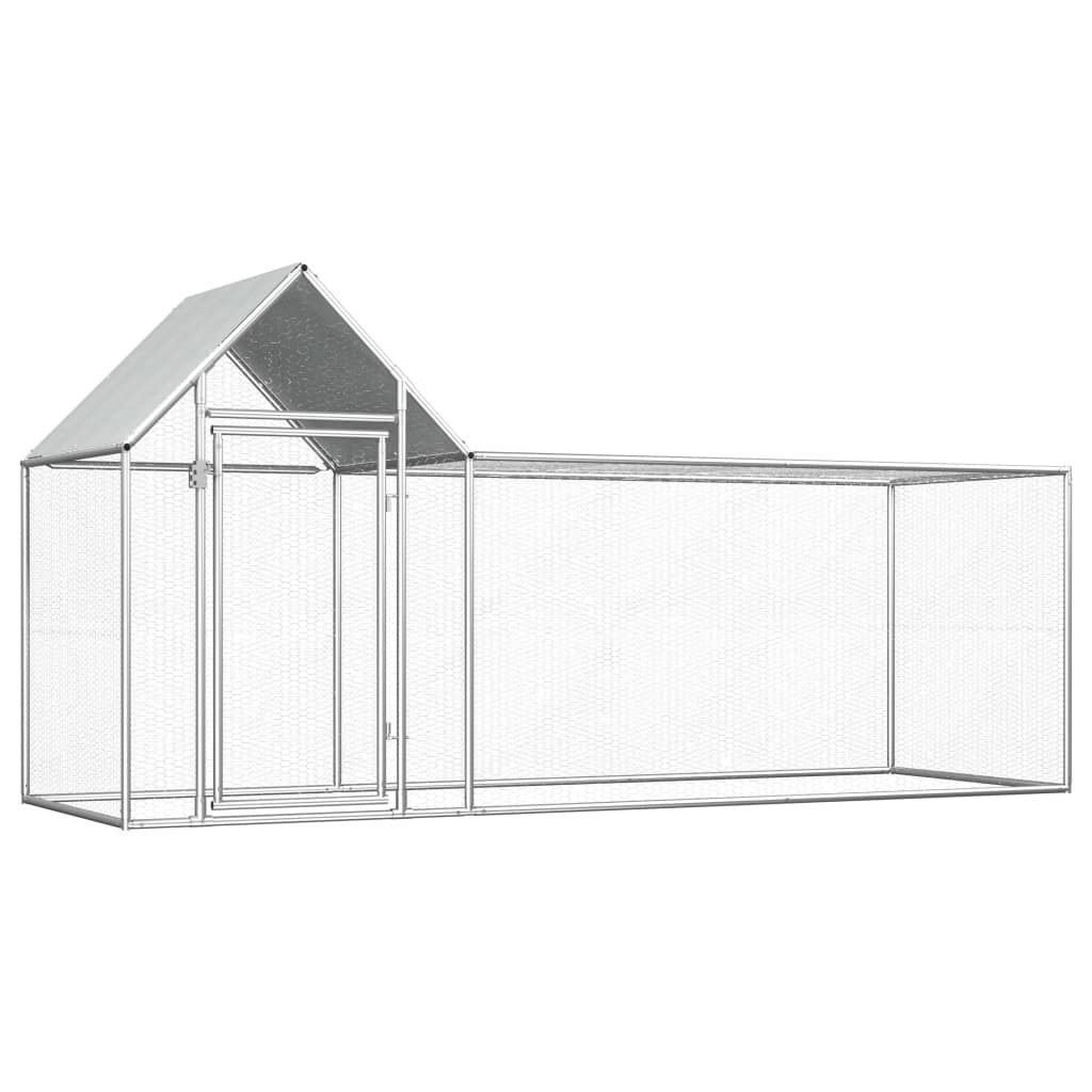 VidaXL Woliera dla kur, 3 x 1 x 1,5 m, galwanizowana stal 144554         VidaXL