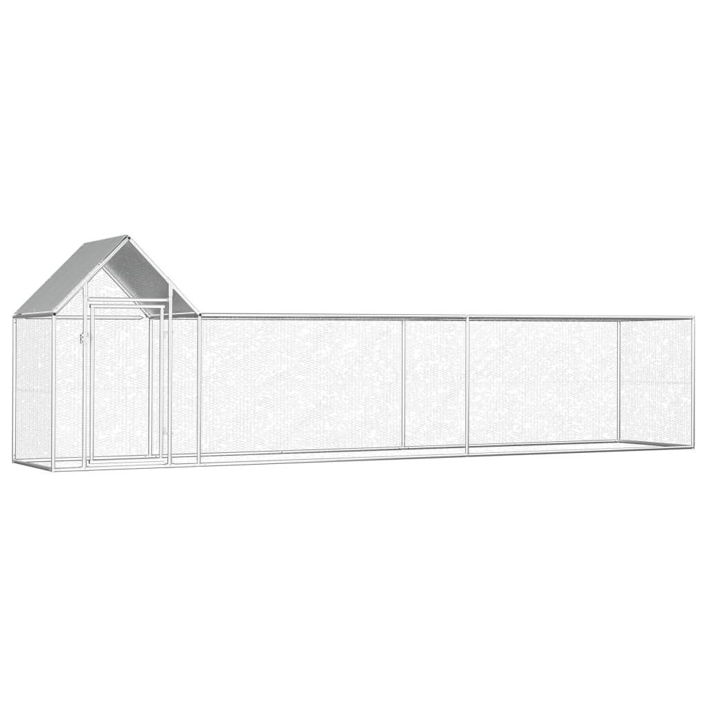 VidaXL Woliera dla kur, 5 x 1 x 1,5 m, galwanizowana stal 144555         VidaXL