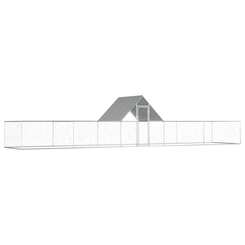 VidaXL Woliera dla kur, 10 x 2 x 2 m, galwanizowana stal 144563         VidaXL