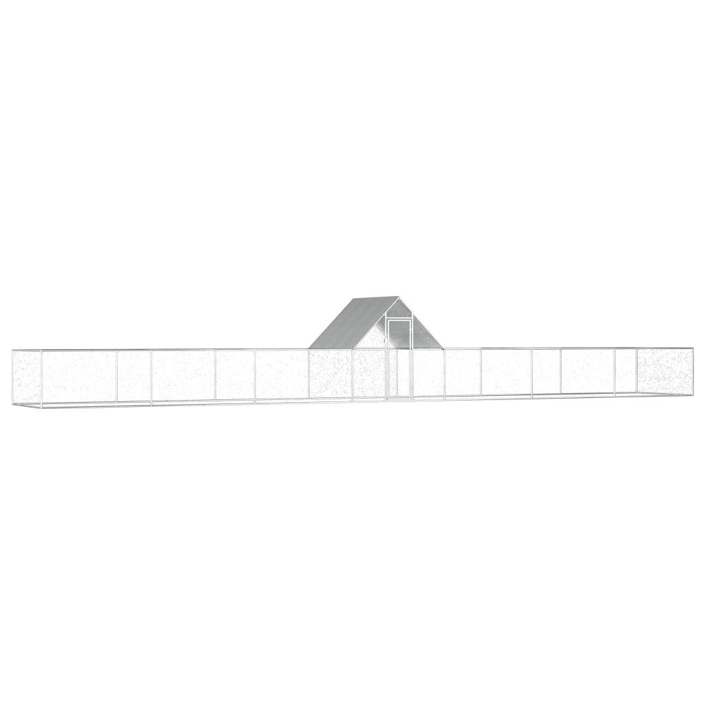 VidaXL Woliera dla kur, 14 x 2 x 2 m, galwanizowana stal 144564         VidaXL