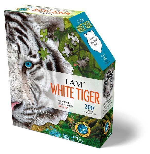 Puzzle konturowe I Am - Biały Tygrys 300 ele.