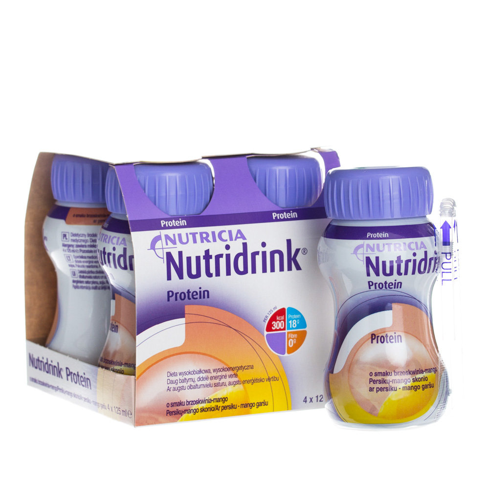 Nutricia POLSKA SP. Z O.O. Nutridrink Protein o smaku brzoskwinia-mango 4x 125 ml 3054961