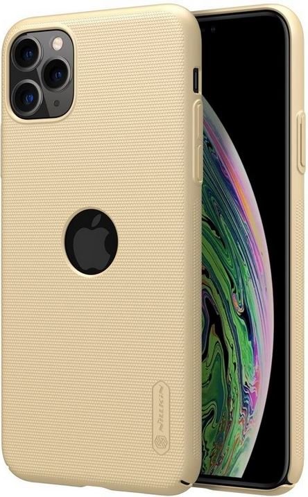 Nillkin Super Frosted Shield Etui Apple iPhone 11 Pro Max z wycięciem na logo Golden) 10_15643