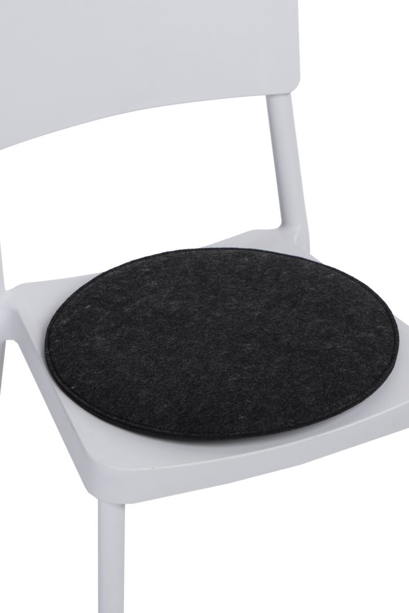 D2.Design Poduszka na krzesło okrągła szara ciemna