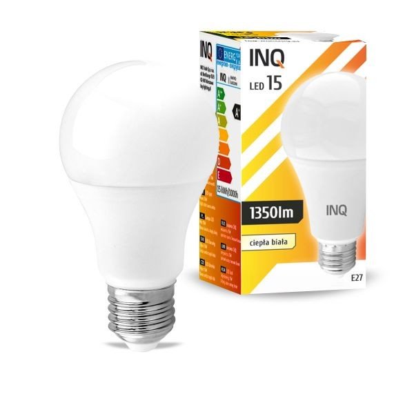 INQ źródła światła LAMPA A65 E27 LED 15 BULB 1350lm 3000K LA054WW