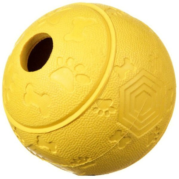 BARRY KING BARRY KING Piłka na przysmaki z labiryntem żółta M 8 cm