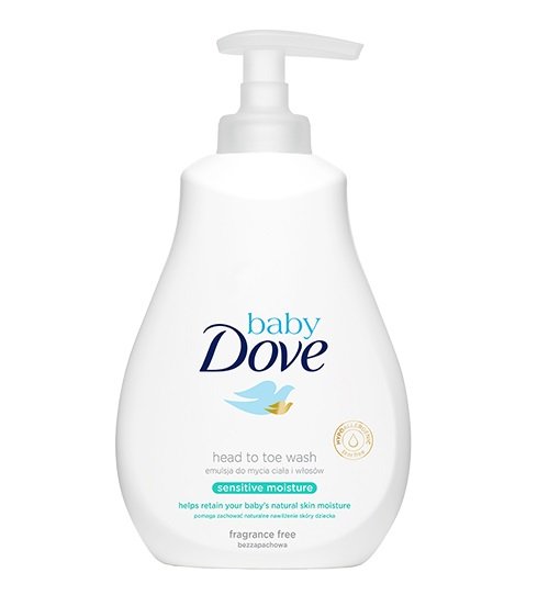 Dove Baby Sensitive Moisture Head To Toe Wash emulsja do mycia ciała i włosów dla dzieci 400ml