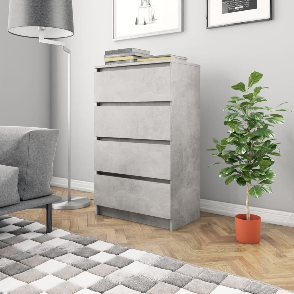 vidaXL Komoda, betonowa szarość, 60 x 35 x 98,5 cm, płyta wiórowa