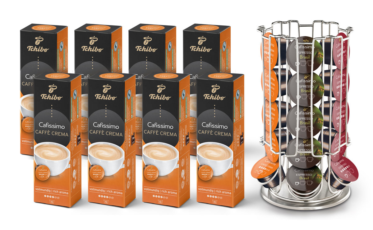 Tchibo kapsułki z kawą Cafissimo Caffé Crema Rich Aroma 8x10 kapsułek Raty 10x0%! Do 24.11.2019!