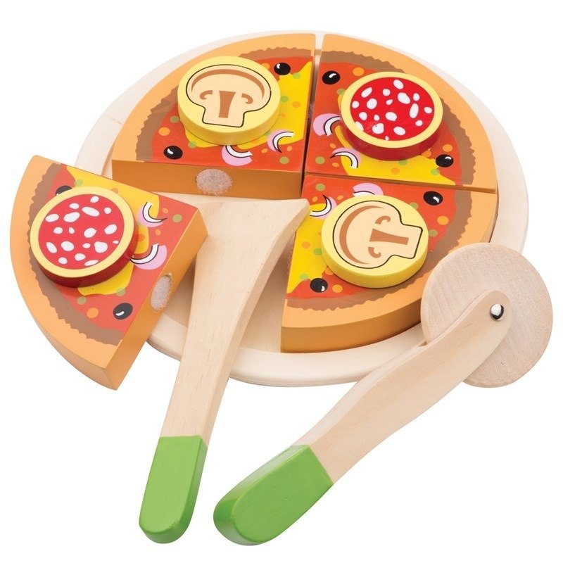New Classic Toys New Classic Toys Drewniana pizza salami do krojenia uniwersalny 48544-uniw