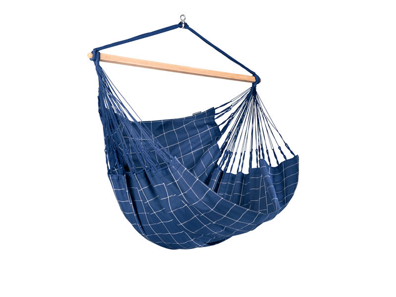 Fotel hamakowy LA SIESTA Domingo L210, granatowy, 185x140 cm