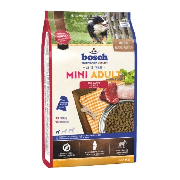 Bosch Petfood karma dla psa Mini Adult Lamm & Reis, 3 kg