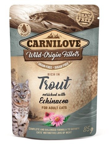 Carnilove Carnilove Adult Trout&Echinacea Mokra Karma dla kota op 85g