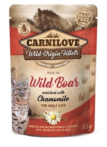 Carnilove Carnilove Cat Wild Boar & Chamomile Mokra karma z dziczyzną i rumiankiem 85g