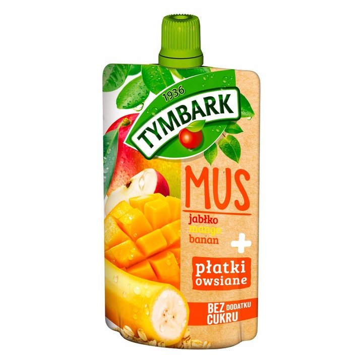 Mus Jabłko Mango Banan + Płatki Owsiane Tymbark 100g CTYM.9110