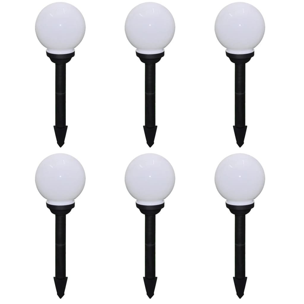 vidaXL Lampy do oświetlenia ścieżki, 6 szt, LED, 20 cm, ze szpikulcami
