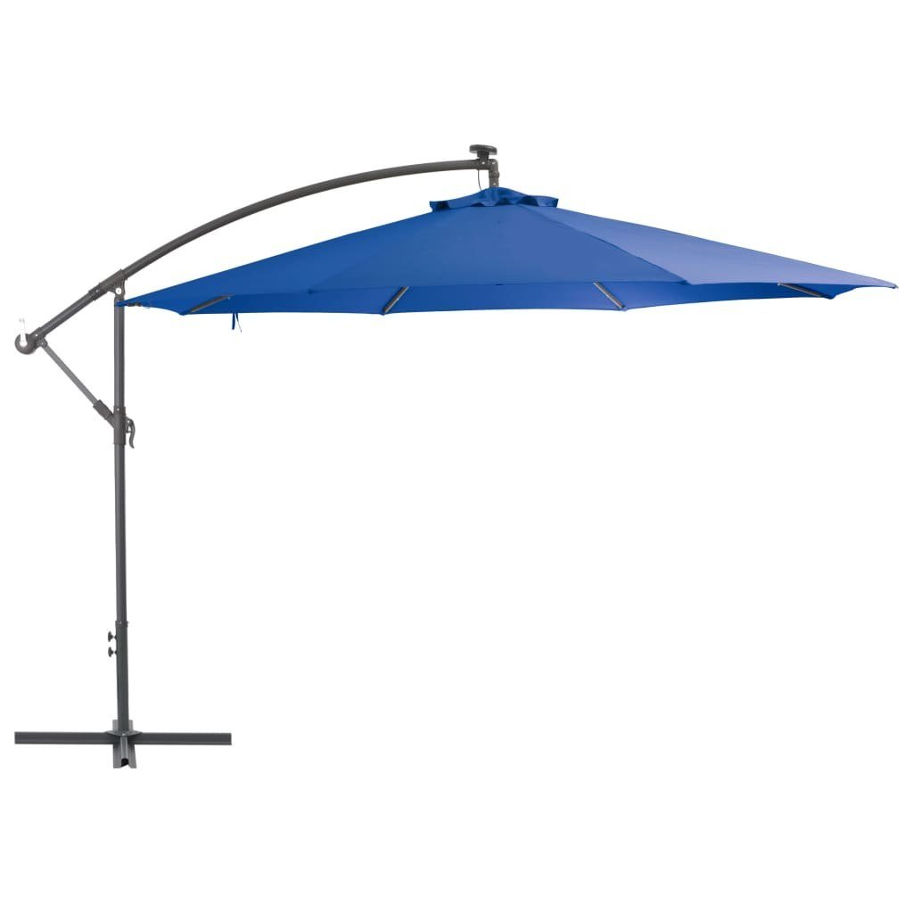 vidaXL Parasol wiszący z aluminiowym słupkiem, 350 cm, niebieski vidaXL