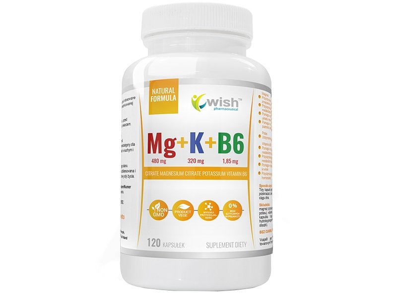 VIVIO Magnez+Potas+VIT B6 - 120 kapsuek WISH