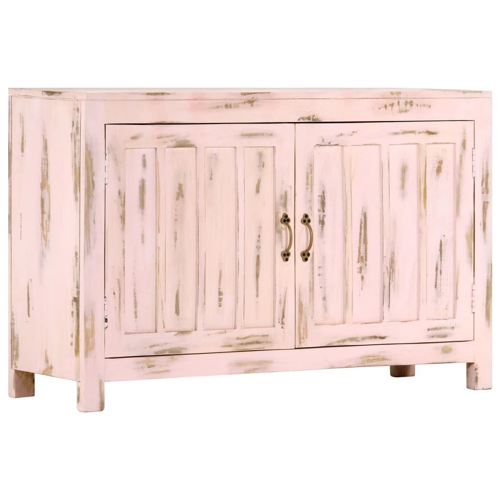 vidaXL vidaXL Szafka, jasnoróżowa, 110x35x70 cm, lite drewno mango