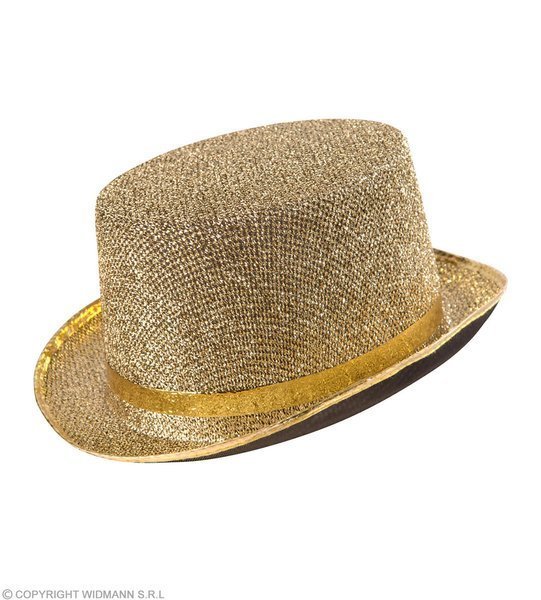 Widmann Widmann 2495L Lurex kapelusz cylindryczny z filcu dla dorosłych, rozmiar uniwersalny, złoty 2495L