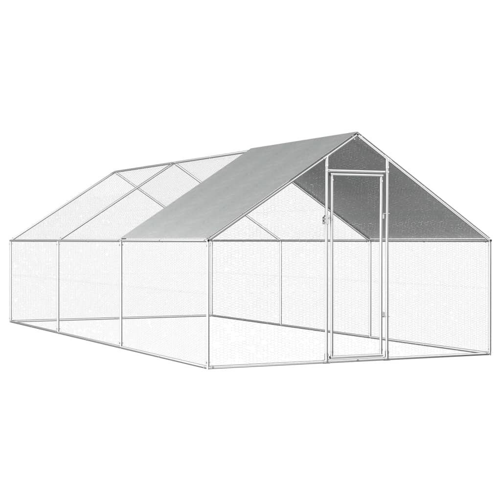VidaXL Klatka zewnętrzna dla kurcząt, 2,75x6x1,92 m, stal galwanizowana 170790         VidaXL