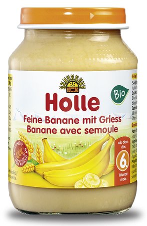 Holle Baby Deserek Delikatny banan z grysikiem 190 g