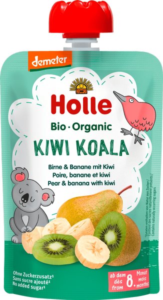 Holle Mus dla niemowląt Kiwi Koala, Gruszka, Jabłko i Kiwi (od 8 miesiąca) 100g