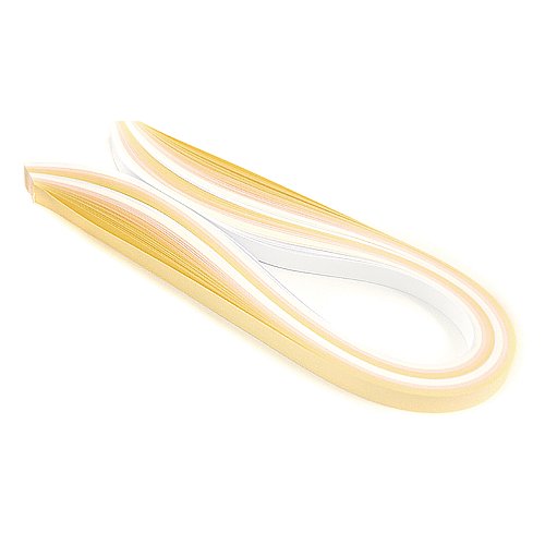 Paski do quillingu 3 mm - 100 szt - biało-kremowe