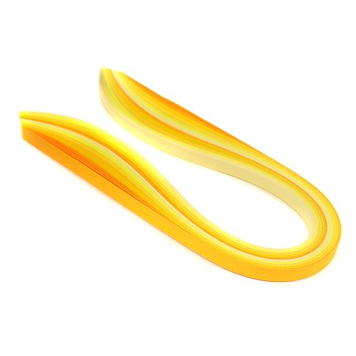 Paski do quillingu 10 mm 100 sztuk żółto-pomarańcz