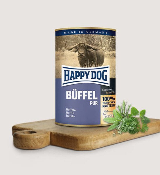 Happy Dog Pure, 6 x 400 g - Mięso bawole