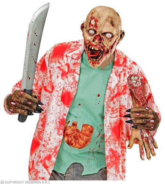 Widmann- Zombie Rękawiczki Dorosły Unisex, Wielobarwny, 00215