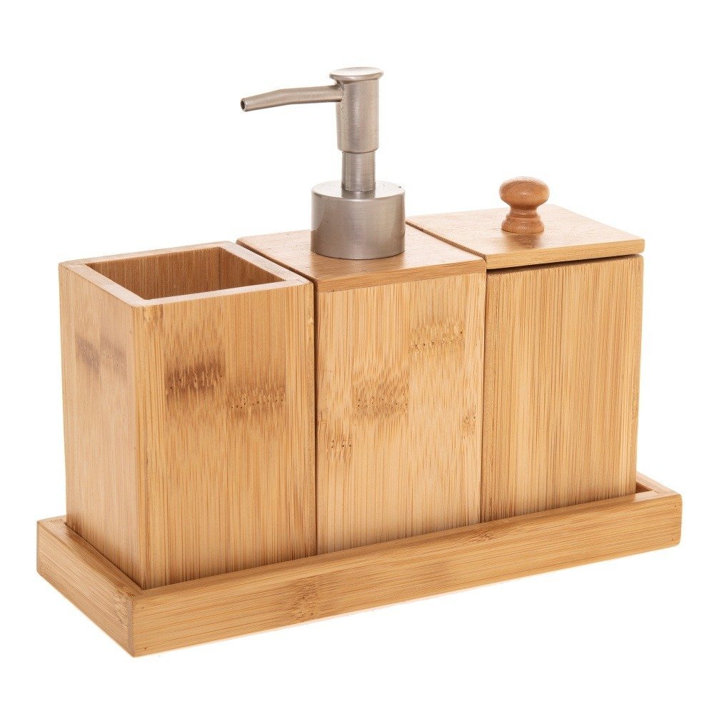 5five Simple Smart Zestaw akcesoriów łazienkowych BAMBOO 3 elementy w komplecie B07TVPWCYG