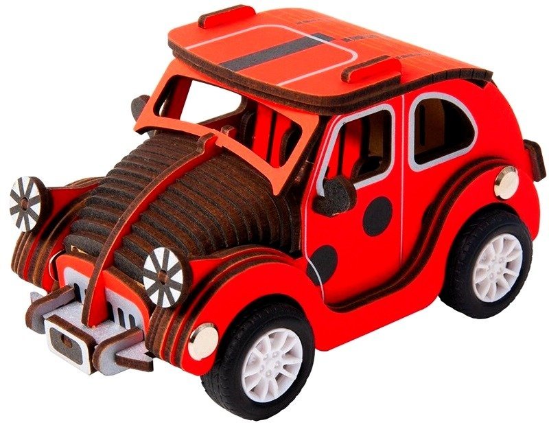 Robotime Technology (Suzhou) CO.,LTD. Drewniane Puzzle 3D Ruchomy Samochód Beetle HL301