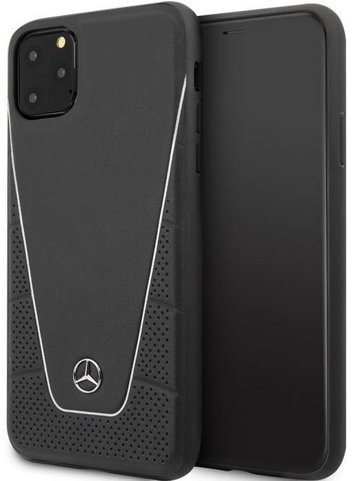MERCEDES Skórzane etui Mercedes Leather Quilted do iPhone 11 Pro Max (czarny) MEHCN65CLSSI