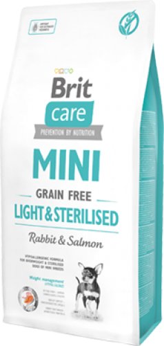 Pełnoporcjowa karma BRIT Care Mini Grain-Free Light&Sterilised, 7 kg
