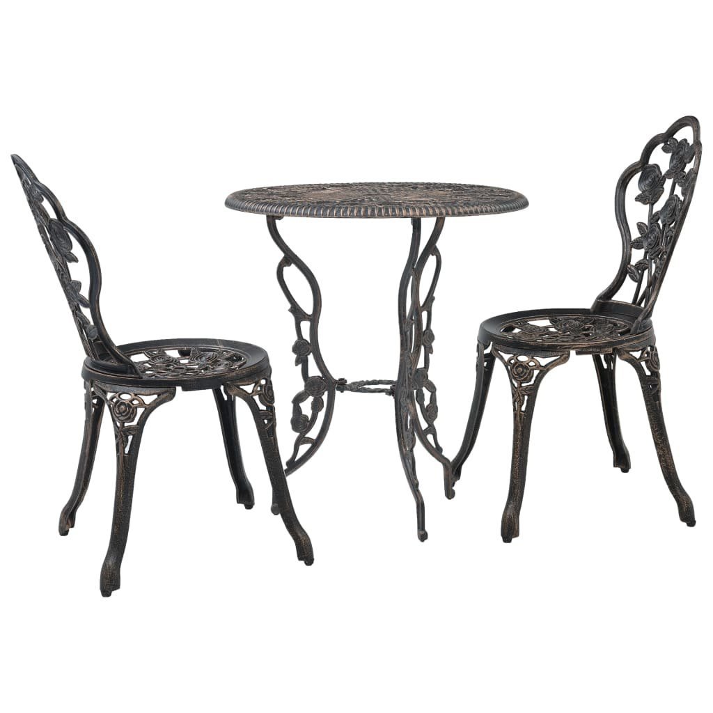 vidaXL 3 częściowy zestaw mebli bistro ze stopu aluminium 47858 47858
