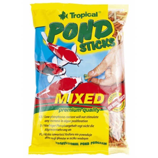 Pływający pokarm dla ryb karpiowatych TROPICAL Pond Sticks Mixed, 4 kg