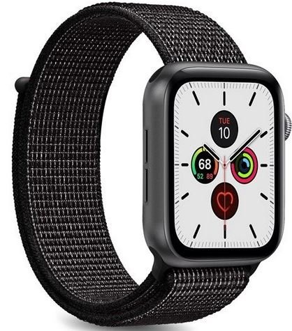 PURO Apple Watch Band Nylonowy pasek do Apple Watch 38 40 mm Czarny