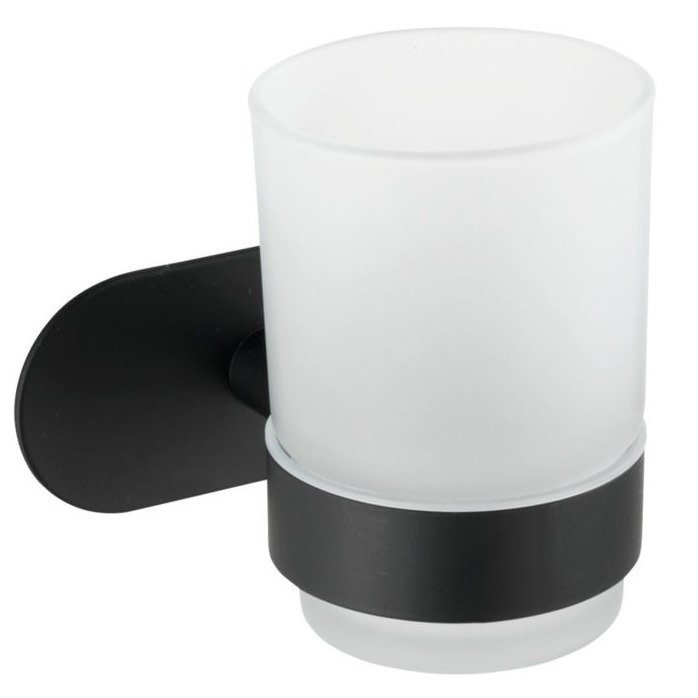 Wenko Kubek na szczoteczki z białego szkła OREA Turbo Loc 24290100