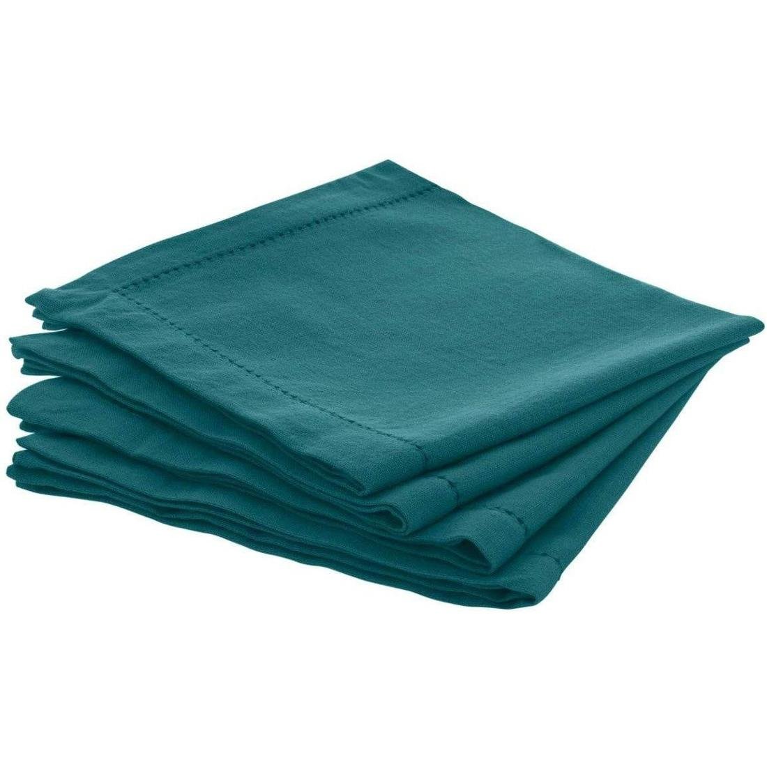 Atmosphera Serwetki na stół CHAMBRAY 40 x 40 cm 4 sztuki zielone 146341Q