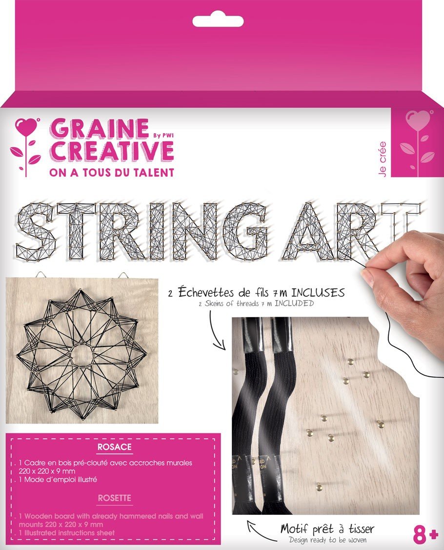 Graine Creative Graine Creative Obrazek z gwoździ i muliny Rozeta GC-100653