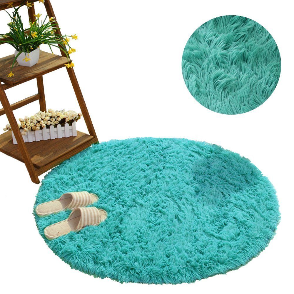 Strado Dywan okrągły Shaggy Strado 100x100 TurquoiseSea (Turkusowy) DNDRS100100.BLUE