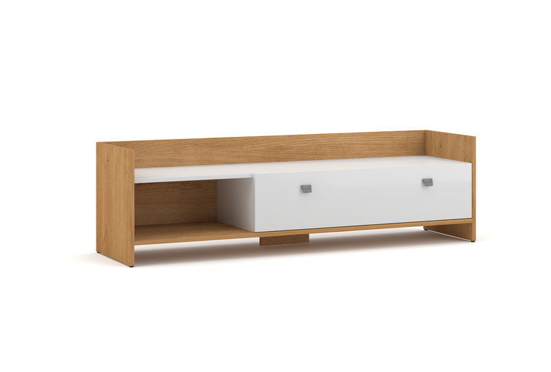 Szafka RTV VIVALDI MEBLE Open, dąb artisan-biały, 37x140x40 cm
