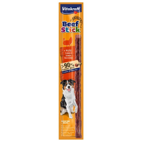 Vitakraft 231100 przekąski dla psa Beef-Sticks indyka, 12 G