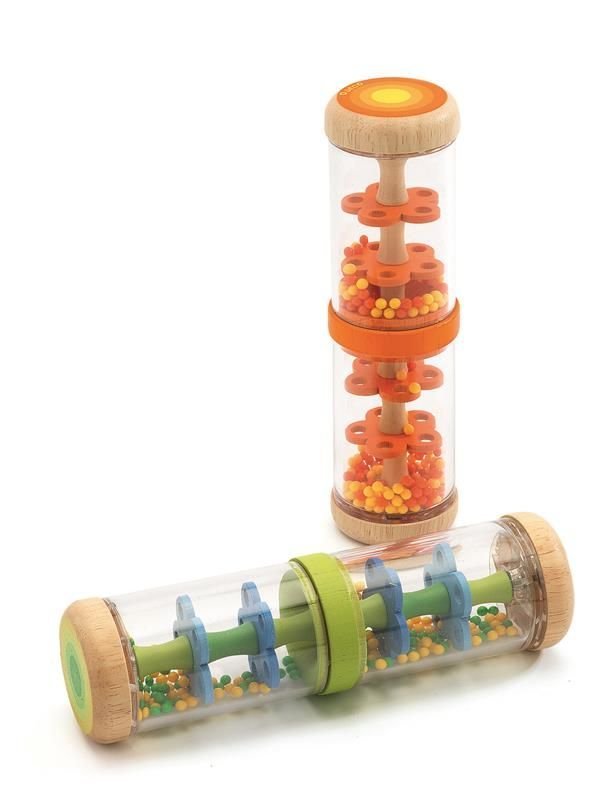 Djeco shaker pomarańczowy z kulkami