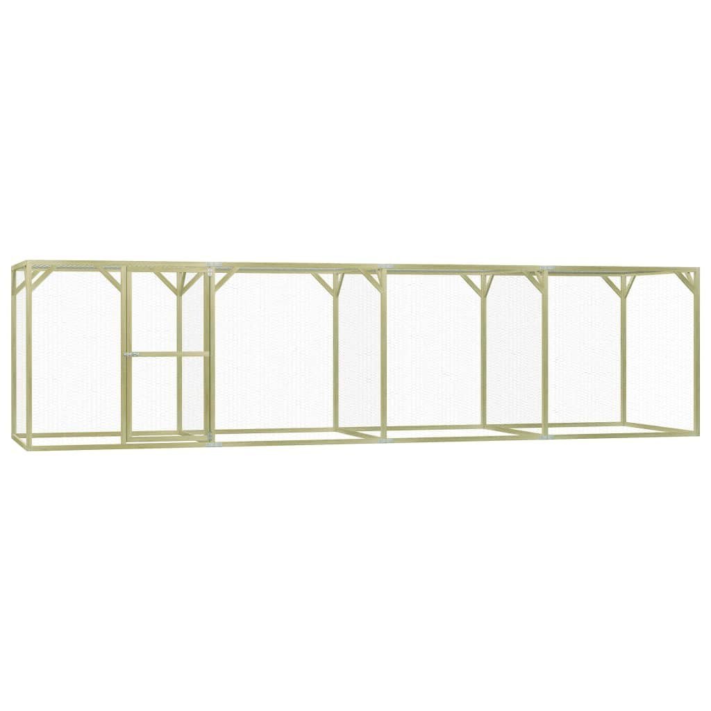 VidaXL Klatka dla drobiu, 1,5x6x1,5 m, impregnowane drewno sosnowe