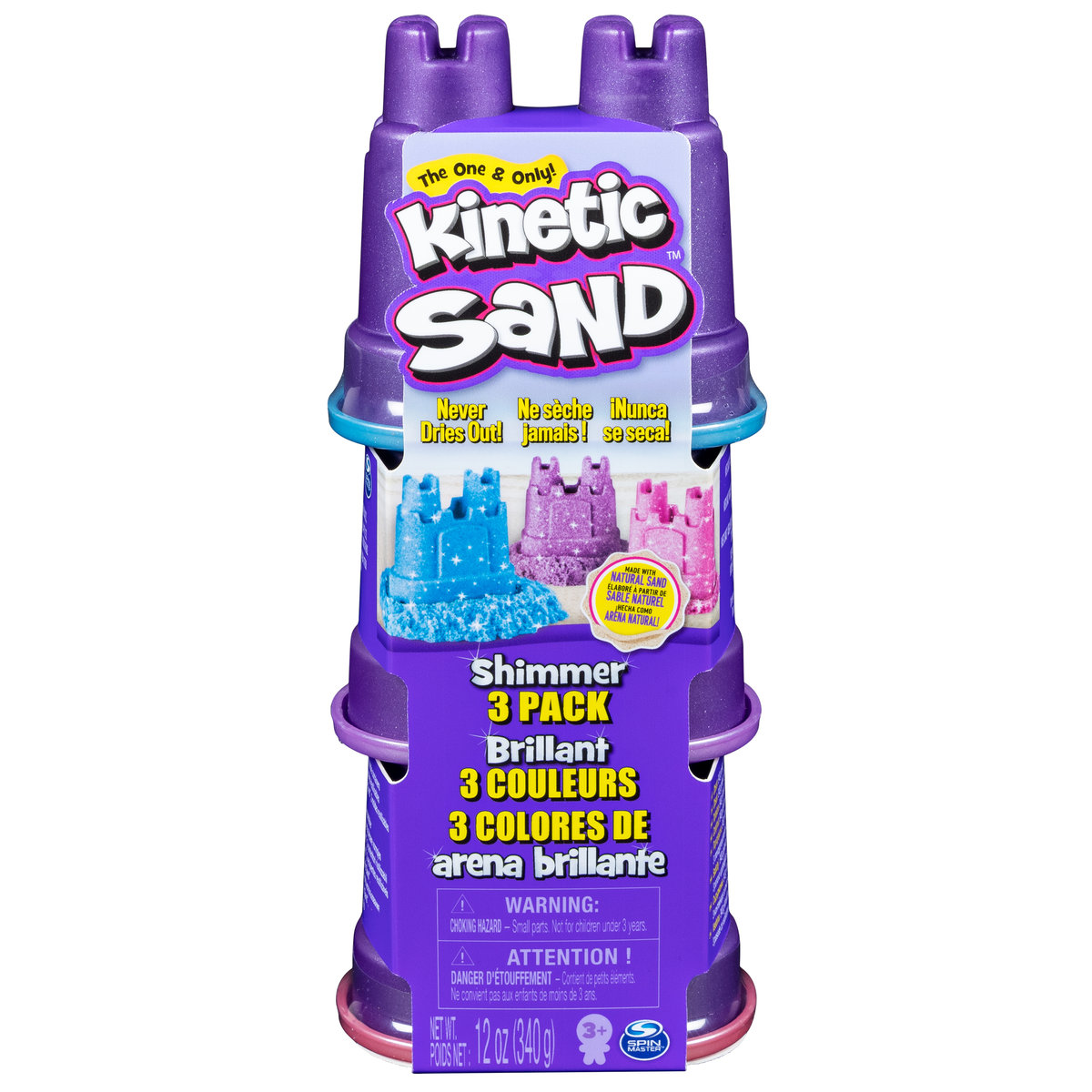 Kinetic Sand, piasek kinetyczny Błyszczący zestaw